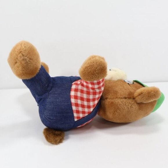 Vintage Super Crost Seed Teddy Bear Stuffed Animal Farmer Toy - Picture 5 of 7